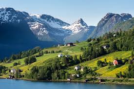 Olden Norway Mountains Coast Jigsaw Puzzle