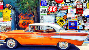 Desenhos de Orange 1957 Chevy Jigsaw Puzzle para colorir