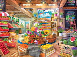 Desenhos de Organic Fresh Market Jigsaw Puzzle para colorir