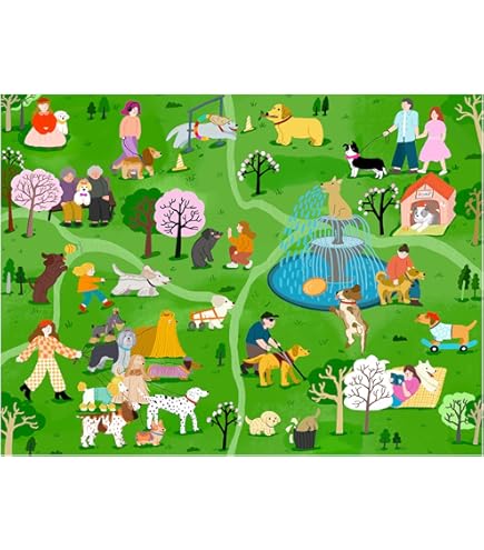 Park Party of Dogs Jigsaw Puzzle