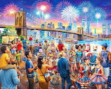 Patriotic 4th of July Fireworks Jigsaw Puzzle