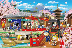 Peanuts Snoopy in Japan Jigsaw Puzzle