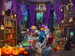 Desenhos de Pumpkin Ghost House Jigsaw Puzzle para colorir