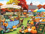 Desenhos de Pumpkin Patch Festival Jigsaw Puzzle para colorir