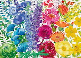 Desenhos de Rainbow Flowers Jigsaw Puzzle para colorir