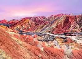 Rainbow Mountains, China Jigsaw Puzzle