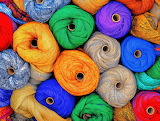 Rainbow Rolls of Fabric Jigsaw Puzzle