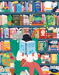 Read Book in Library Jigsaw Puzzle