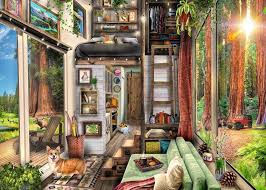 Redwood Forest Tiny House Jigsaw Puzzle