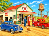 Retro Fuel Stop Jigsaw Puzzle