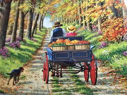 Road in Autumn Forest Jigsaw Puzzle