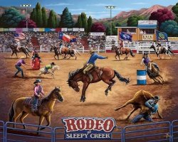 Rodeo at Sleepy Creek Jigsaw Puzzle