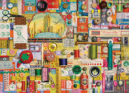 Sewing Notions Collage Jigsaw Puzzle