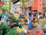 Sidewalk Flower Sale Jigsaw Puzzle