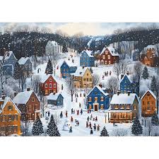 Snow Village Jigsaw Puzzle