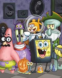 Desenhos de Spongebob Halloween Jigsaw Puzzle para colorir