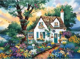 Spring Garden Patio Jigsaw Puzzle