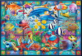 Stained Glass Aquarium Jigsaw Puzzle