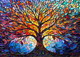 Desenhos de Stained Glass – Tree of Life Jigsaw Puzzles para colorir