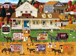 Desenhos de Storin’ Up – Charles Wysocki Puzzles Jigsaw para colorir