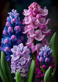 Desenhos de Strange Hyacinth Flowers Jigsaw Puzzle para colorir