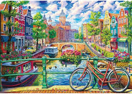 Summer Amsterdam Canal Jigsaw Puzzle