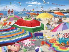 Summer Beach Umbrella Jigsaw Puzzle