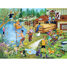 Desenhos de Summer Fun On The Farm Jigsaw Puzzle para colorir