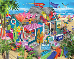 Desenhos de Surf Shack Jigsaw Puzzle para colorir