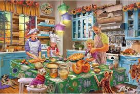 Desenhos de Thanksgiving Dinner 4 Jigsaw Puzzle para colorir