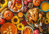 Desenhos de Thanksgiving Foods Jigsaw Puzzle para colorir