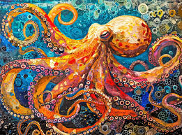 The Great Blue Octopus Enigma Jigsaw Puzzle