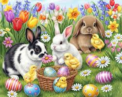 Three Easter Bunnies Jigsaw Puzzle