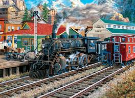 Train Old Depot Station Jigsaw Puzzle