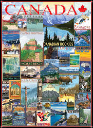 Travel Canada Vintage Posters Jigsaw Puzzle
