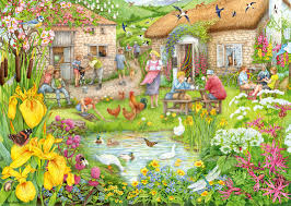 Desenhos de Valley Farm Cafe Jigsaw Puzzle para colorir