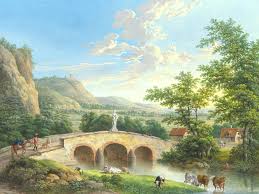 Valley Landscape with a Stone Bridge Jigsaw Puzzle