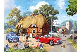 Vintage A Stop for Tea Jigsaw Puzzle