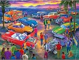 Vintage Classic Car Show Jigsaw Puzzle