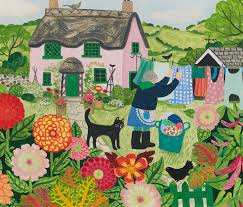 Washing Day at the Cottage Jigsaw Puzzle