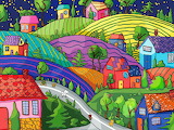 Whimsical Folk Art Jigsaw Puzzle