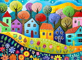 Whimsical Village Jigsaw Puzzle
