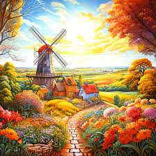 Windmill on the Farm Jigsaw Puzzle