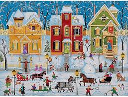 Winter Holiday Town Jigsaw Puzzle