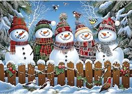 Winter Snowmen Christmas Jigsaw Puzzle