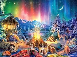 Winter’s Night Bonfire Jigsaw Puzzle