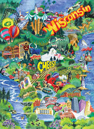 Desenhos de Wisconsin Spirit Jigsaw Puzzle para colorir