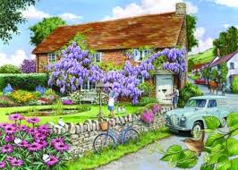 Wisteria Cottage Art Jigsaw Puzzle