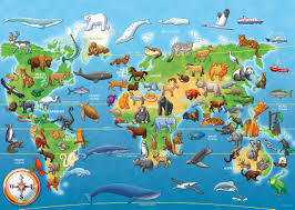 World Animals Map Jigsaw Puzzle